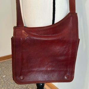 Leather messenger bag